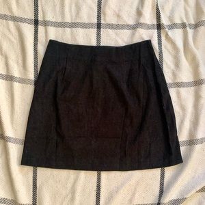 Black cord mini skirt